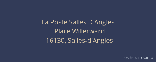 La Poste Salles D Angles