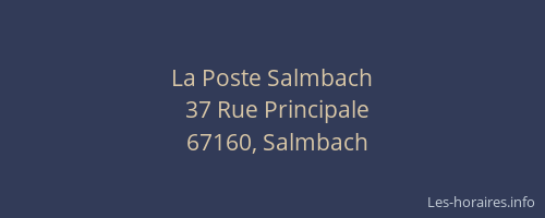 La Poste Salmbach