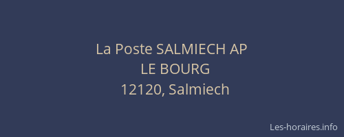 La Poste SALMIECH AP