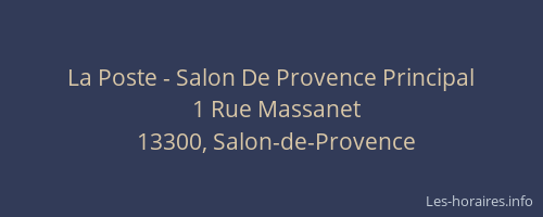 La Poste - Salon De Provence Principal