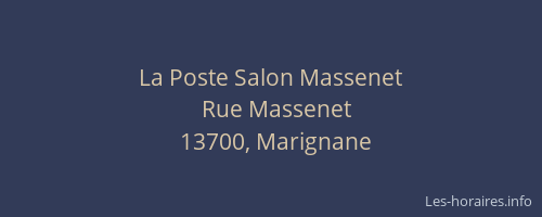 La Poste Salon Massenet