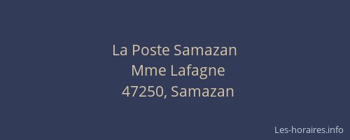 La Poste Samazan