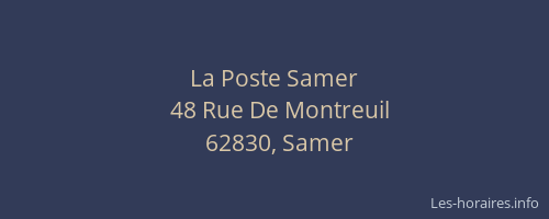 La Poste Samer