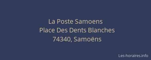 La Poste Samoens