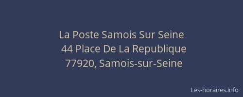 La Poste Samois Sur Seine