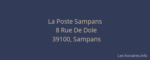 La Poste Sampans