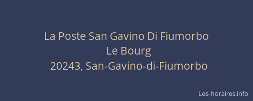 La Poste San Gavino Di Fiumorbo