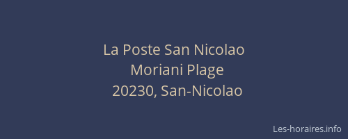 La Poste San Nicolao