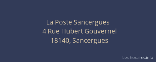 La Poste Sancergues