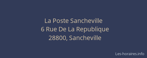 La Poste Sancheville