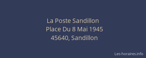 La Poste Sandillon