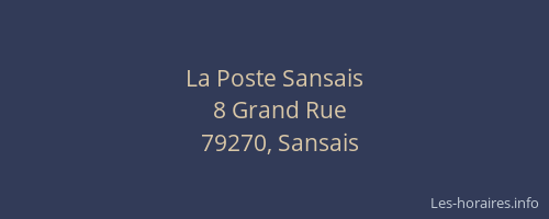 La Poste Sansais