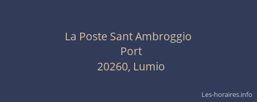 La Poste Sant Ambroggio