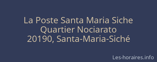 La Poste Santa Maria Siche