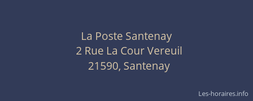 La Poste Santenay