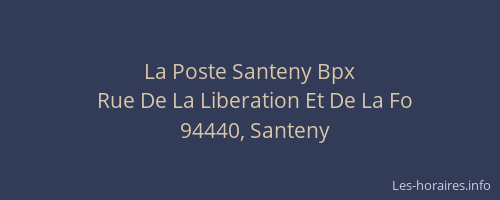 La Poste Santeny Bpx