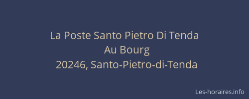 La Poste Santo Pietro Di Tenda