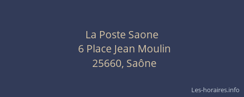 La Poste Saone