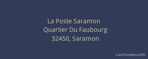 La Poste Saramon