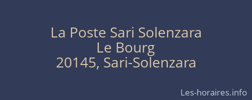 La Poste Sari Solenzara