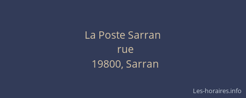 La Poste Sarran