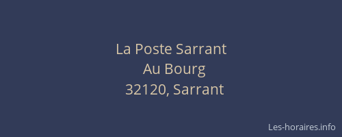La Poste Sarrant