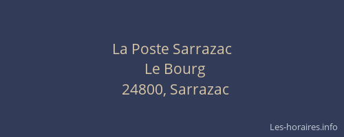 La Poste Sarrazac