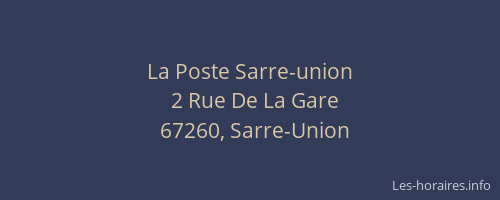 La Poste Sarre-union