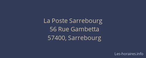 La Poste Sarrebourg