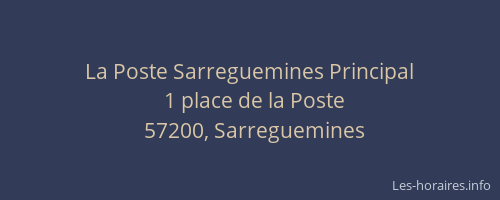 La Poste Sarreguemines Principal