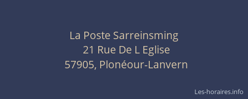 La Poste Sarreinsming