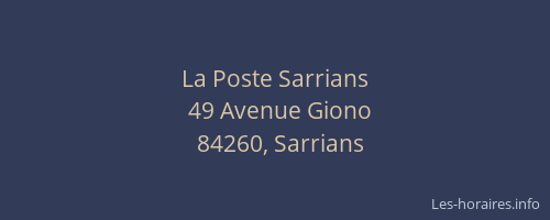 La Poste Sarrians