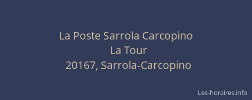 La Poste Sarrola Carcopino