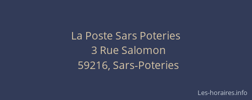 La Poste Sars Poteries