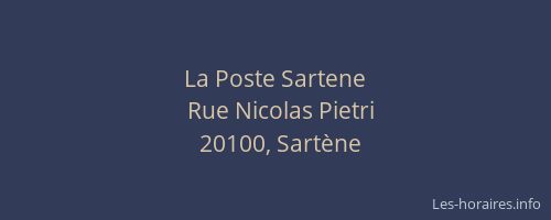 La Poste Sartene