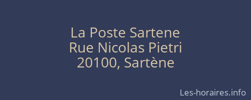 La Poste Sartene