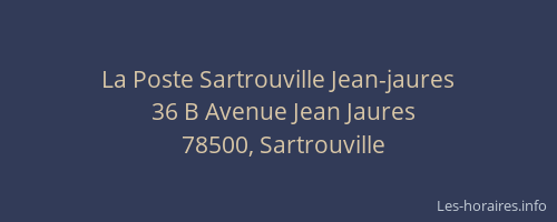 La Poste Sartrouville Jean-jaures