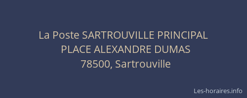 La Poste SARTROUVILLE PRINCIPAL