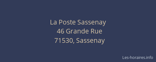 La Poste Sassenay