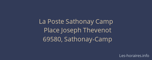 La Poste Sathonay Camp