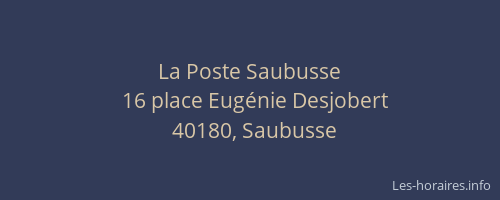 La Poste Saubusse