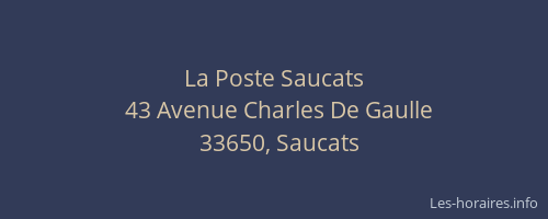 La Poste Saucats
