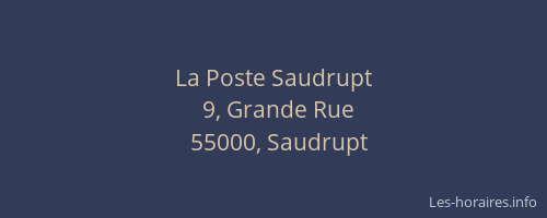 La Poste Saudrupt