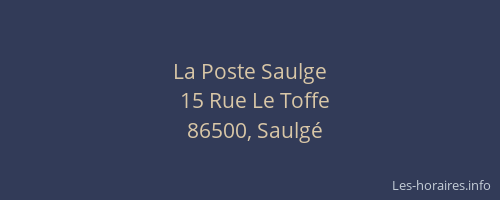 La Poste Saulge