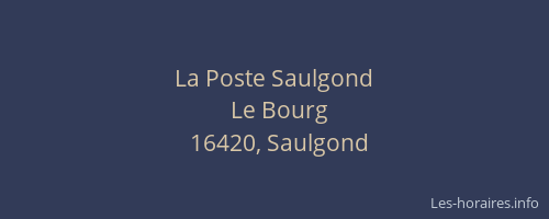 La Poste Saulgond