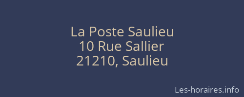 La Poste Saulieu