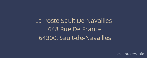 La Poste Sault De Navailles