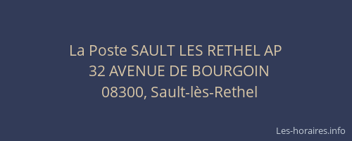 La Poste SAULT LES RETHEL AP