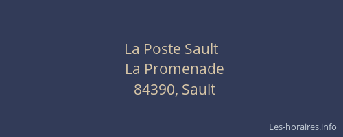 La Poste Sault