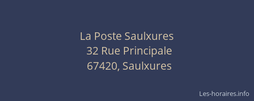 La Poste Saulxures